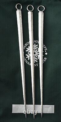 Baron Intercept Sterling Silver 5 in Icicle Christmas Ornament Set 3 Scarce NOS