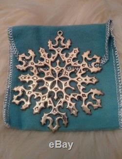 Beautiful Tiffany & Co Sterling Silver Snowflake Christmas Ornament Rare