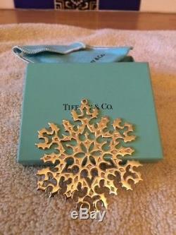 Beautiful Tiffany & Co Sterling Silver Snowflake Christmas Ornament Rare 1995