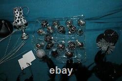 Black & White/silver Christmas Ornaments- Perfect For French/chic Look93 Items