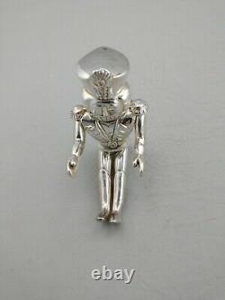 Bloomingdale's Nutcracker Sterling Silver Christmas Ornament, New, Rare, Mint