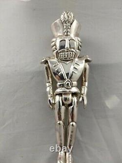 Bloomingdales Nutcracker Sterling Silver Christmas Ornament, New, Rare, Mint