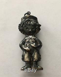 Bobbs Merrill Sterling Silver 1980 Raggedy Andy Christmas Ornament