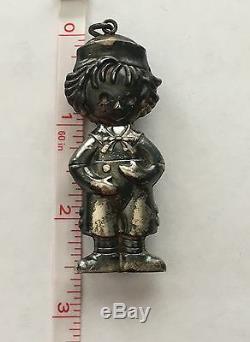 Bobbs Merrill Sterling Silver 1980 Raggedy Andy Christmas Ornament