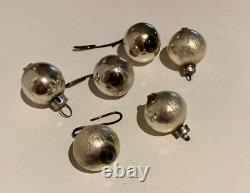 Box Silver mercury glass Christmas small ball Antique Ornaments Feather Tree