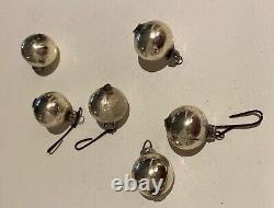 Box Silver mercury glass Christmas small ball Antique Ornaments Feather Tree