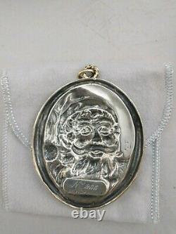 Buccellati 1988 Santa Sterling Silver Christmas Ornament, Excellent withbox
