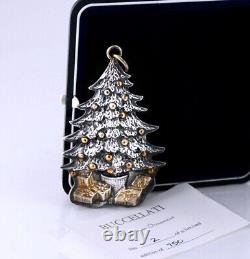 Buccellati 1989 Christmas Tree Sterling Silver Christmas Ornament