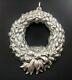 Buccellati Italy Sterling Silver 925 1991 Christmas Greens Bow Wreath Ornament