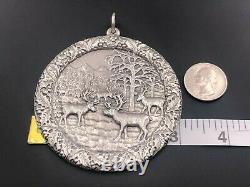 Buccellati Italy Sterling Silver 925 2005 Reindeer Gathering Christmas Ornament