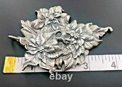 Buccellati Italy Sterling Silver 925 2016 Poinsettia Christmas Holiday Ornament