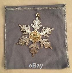 Buccellati SNOWFLAKE Christmas Ornament Pendant #291 Sterling Silver ITALY Box