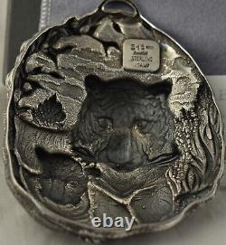 Buccellati Sterling Endangered Series Christmas Ornament Tiger Cub w Box