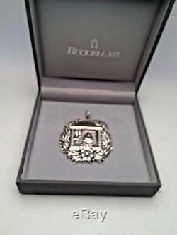 Buccellati Sterling Silver Christmas Ornament 1994 Fireplace, New in Box