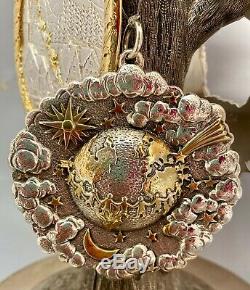 Buccellati Sterling Silver Italian Gold Gilded Christmas Ornaments