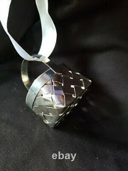 Cartier Sterling Silver Basket Christmas ornament