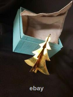 Cartier Sterling silver Gold Vermeil Christmas Ornament Tree Extremely Rare