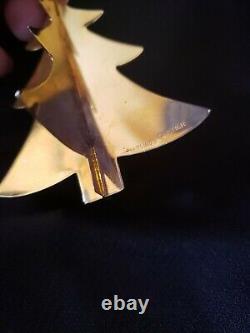 Cartier Sterling silver Gold Vermeil Christmas Ornament Tree Extremely Rare