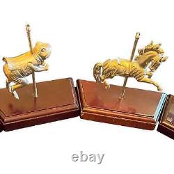 Cazenovia Abroad Sterling Silver Carousel Animals Set, 12 with Bases RARE