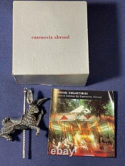 Cazenovia Abroad Sterling Silver Carousel FLIRTING RABBIT Ornament with Box +