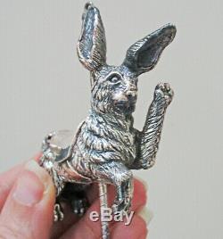 Cazenovia Abroad Sterling Silver Carousel Flirting Rabbit Christmas Ornament