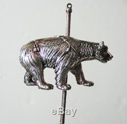 Cazenovia Abroad Sterling Silver Carousel Polor Bear Christmas Ornament