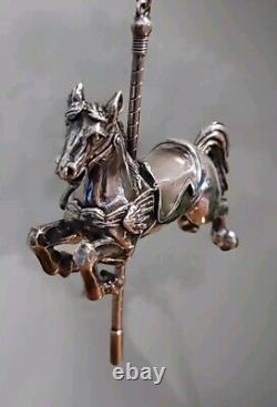 Cazenovia Abroad Sterling Silver Winged Horse Carousel Ornament