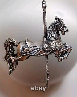 Cazenovia Abroad Sterling Silver Winged Horse Carousel Ornament