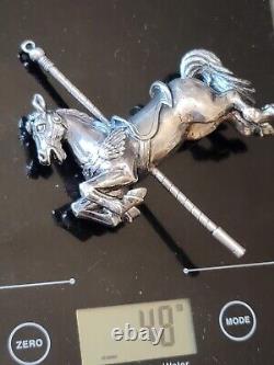 Cazenovia Abroad Sterling Silver Winged Horse Carousel Ornament