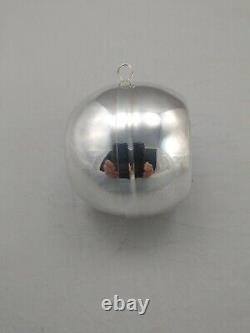 Cazenovia Nativity Sterling Silver Christmas Ball Ornament, EXCELLENT Condition
