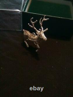 Cazenovia Sterling Silver Christmas Ornament Reindeer prancer Extremely Rare