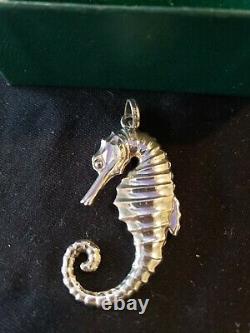 Cazenovia Trush Sterling silver Christmas Ornament Sea Horse Extremely Rare