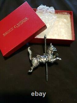Cazenovia sterling Silver Christmas Ornament Carousel Cat Beautiful Rare