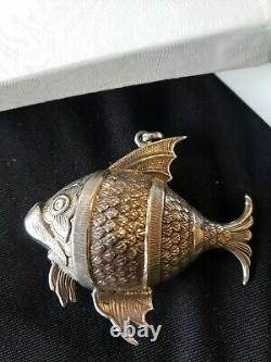 Cazenovia sterling Silver Christmas Ornament Large Fish rare