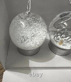 Chanel Joaillerie Small Silver Snow Globe set of 3pcs Christmas Ornament