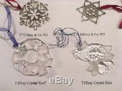 Choose One Tiffany & Co. 925 Silver Crystal Christmas Snow Flake Ornaments