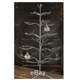Christmas Decoration 36 Metal Tree Stand Display Christmas Ornaments Silver