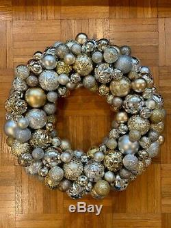 Christmas Ornament Wreath Gold and Silver 20