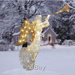 Christmas Outdoor Ornament Crystal Angel Lawn Decoration Lighted Festve Figurine