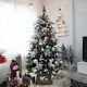 Christmas Premium Bianca silver Snow tree 5.25ft Ornament Set 50 Lights Holiday