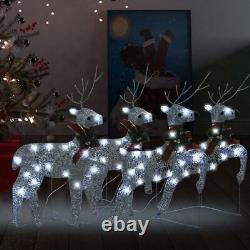 Christmas Reindeers 4 pcs Silver 80 LEDs