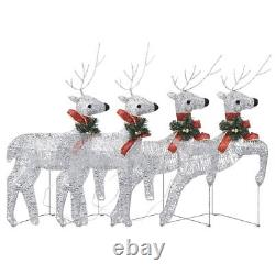 Christmas Reindeers 4 pcs Silver 80 LEDs
