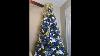 Christmas Tree Decorating Navy Blue White Gold Silver