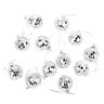 Christmas Tree Disco Mirror Bauble Decorations (35mm) Silver