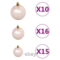 Christmas Tree Holiday Artificial Xmas Tree with LEDs and Ball Set PVC vidaXL
