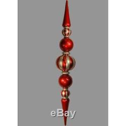 Christmas at Winterland WL-ORN-100-RE/SLV 8.5 Foot Oversized Red and Silver Plas