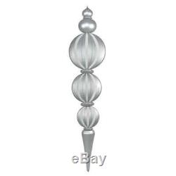 Christmas at Winterland WL-ORN-88-SLV 88 Inch Oversized Finial with Glitter Fini