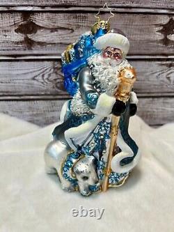 Christopher Radko 8 Silver Lining Santa Ornament #1019695 Limited Edition