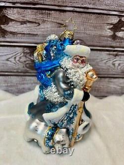 Christopher Radko 8 Silver Lining Santa Ornament #1019695 Limited Edition