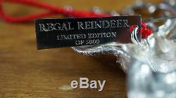Christopher Radko Regal Reindeer Sterling Silver Christmas Ornament Pin